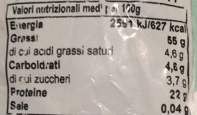 Frutta Secca nutrition facts table