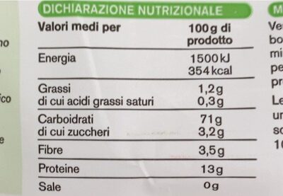 Linguine nutrition facts table