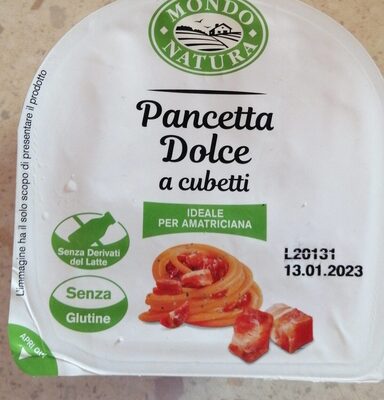 Cubetti di pancetta dolce front packaging