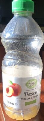 Pesca succo e polpa front packaging