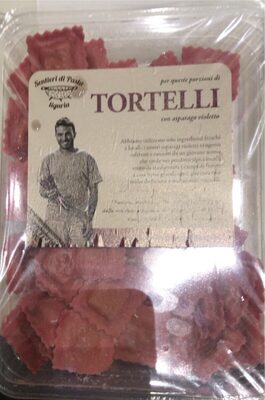 Tortelli con asparago violetto