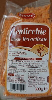 Lenticchie rosse decorticate