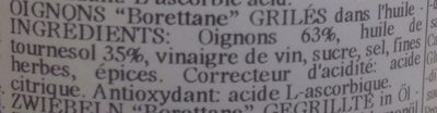 Cipolle borettane ingredients label