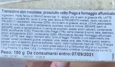 2 tramezzini nutrition facts table