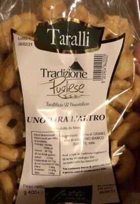 Taralli uno tira l’altro front packaging