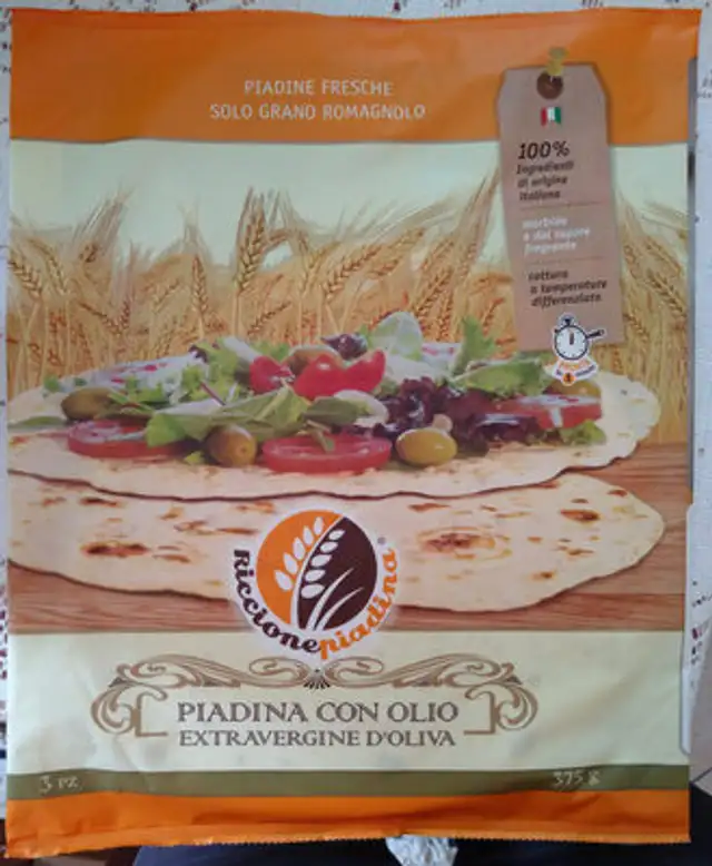 PIADINA ROMAGNOLA IGP ALLA RIMINESE front packaging