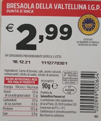 Bresaola della Valtellina