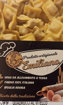 Pasta fresca all'uovo ripiena di carne