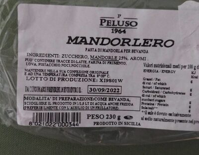 Pasta di mandorle per bevanda