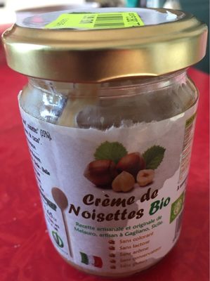 Crème de noisettes front packaging