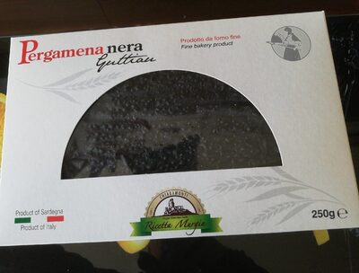 Pergamena nera front packaging