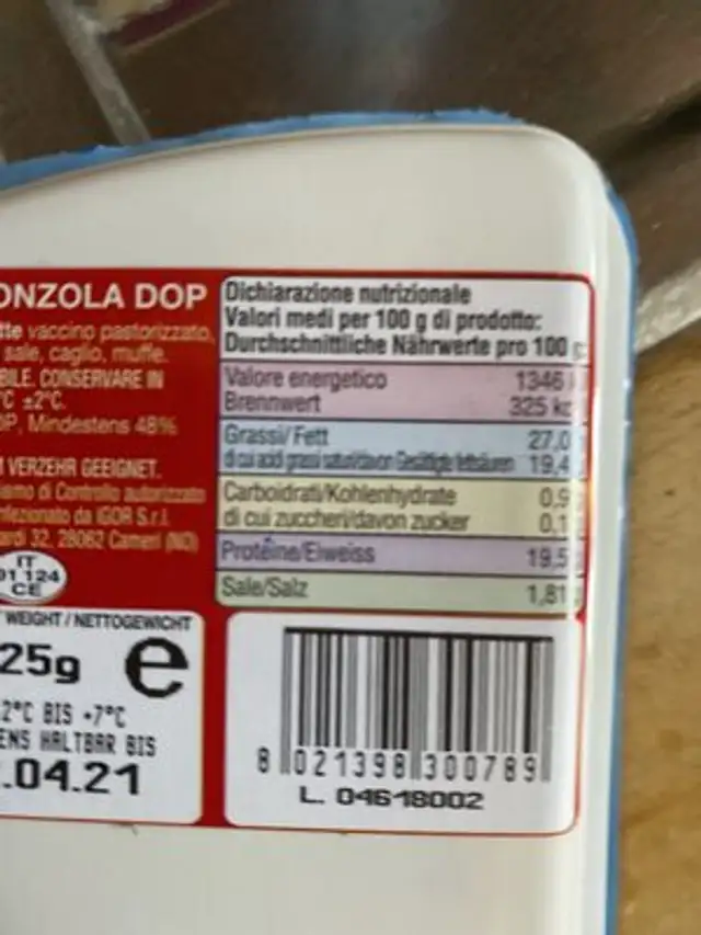 Unknown ingredients label