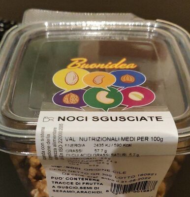 Noci sgusciate front packaging