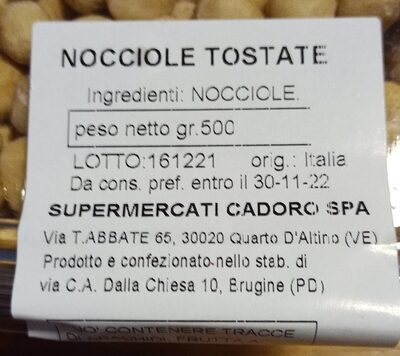 Nocciole tostate