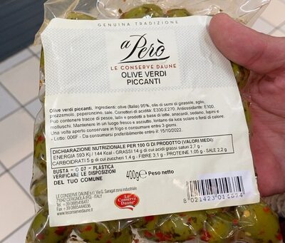 Olive verdi piccanti