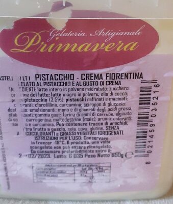 Pistacchio -Crema Fiorentina front packaging