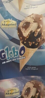 Globo con cuore di gianduia cono gelato
