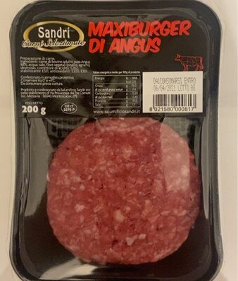 Maxiburger di Angus front packaging