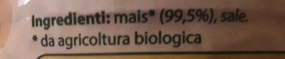 Le Mais Bio ingredients label