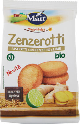 Nutridolce zenzerotti biscotti con zenzero e lime bio