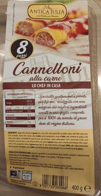 Cannelloni alla carne front packaging