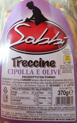 Treccine cipolla e olive