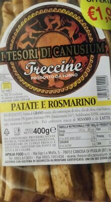 Grissini pommes de terre et rosmarin front packaging
