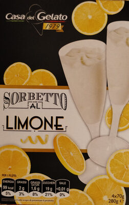 sorbetto al limone front packaging
