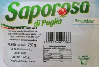 Scamorza affumicata front packaging