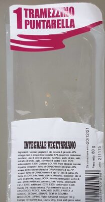 Tramezzino puntarella integrale vegetariano