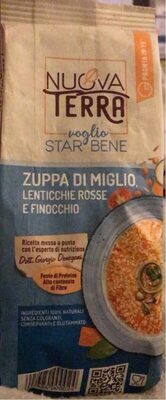 Zuppa di miglio lenticchie rosse e finocchio