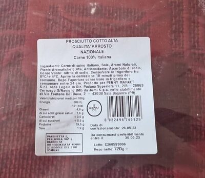 Prosciutto cotto alta qualità arrosto nazionale