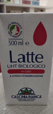 Latte UHT biologico intero front packaging
