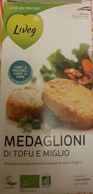 Medaglioni di tofu e miglio