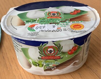 Mozzarella di bufala campana DOP front packaging