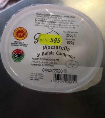 Mozzarella Di bufala campana