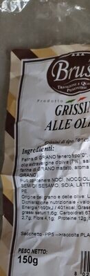 Grissini alle olive Brusa front packaging
