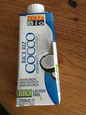 Boisson biologique à base de riz et noix de coco sans gluten