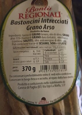 Bastoncini intrecciati grano arso