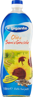 Olio di semi di girasole litro front packaging