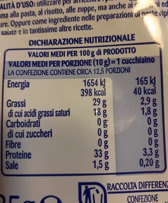 Grana Padano D.O.P nutrition facts table