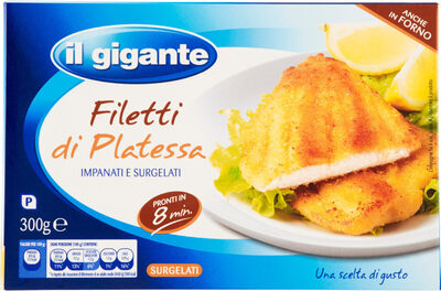 Filetti di platessa impanati e surgelati