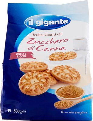 Frollini classici con zucchero di canna