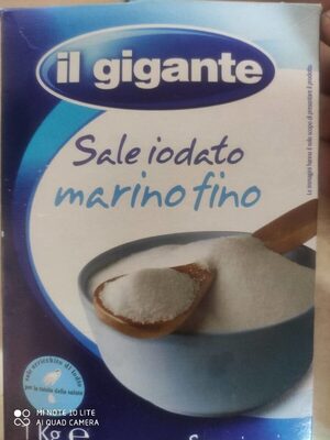 Sale iodato marino fino front packaging