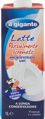 Latte parzialmente scremato microfiltrato uht