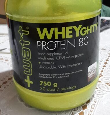 WHEYghty PROTEIN 80 front packaging
