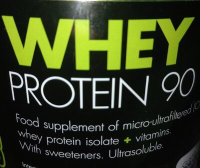 Whey protein 90 front packaging