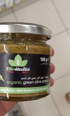 Organic green olive spread