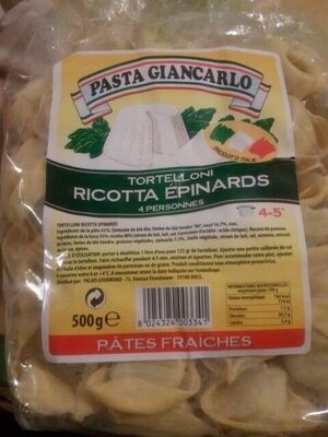 Tortelloni Ricotta épinards Pâtes Fraîches