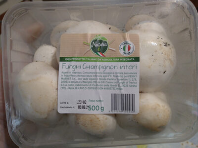 Funghi champignon interi front packaging